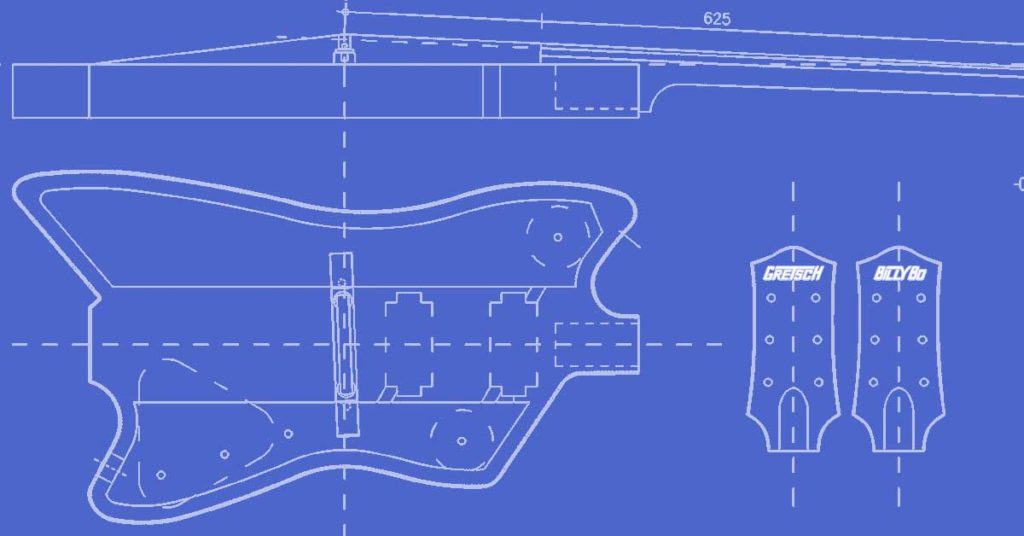 Gretsch Billy Bo Jupiter Thunderbird Guitar Template Electric Herald