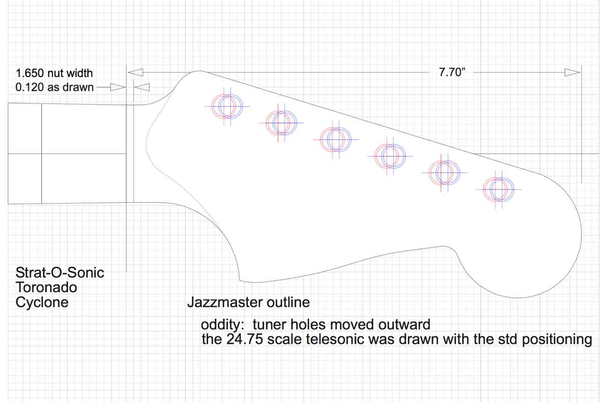 Full Size Printable Guitar Headstock Templates Web Printable Guitar ...