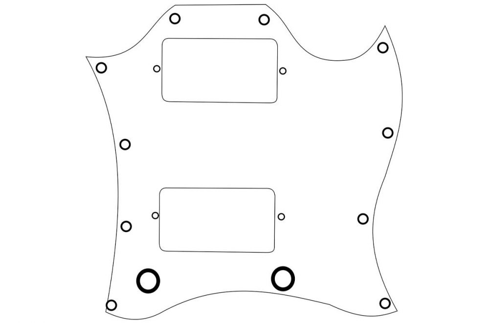 Gibson SG Custom Guitar Templates Electric Herald