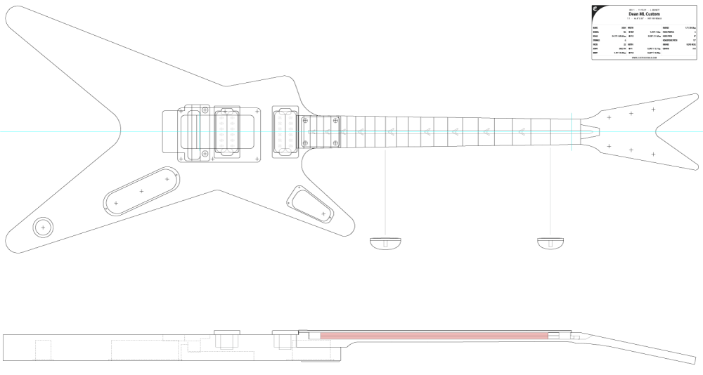 Guitar DXF – Dean ML (Custom)