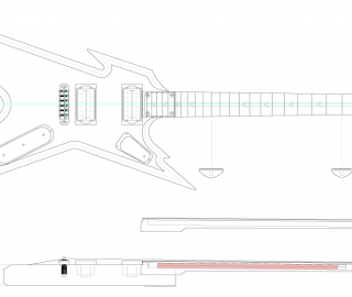 Guitar DXF - Dean Razorback