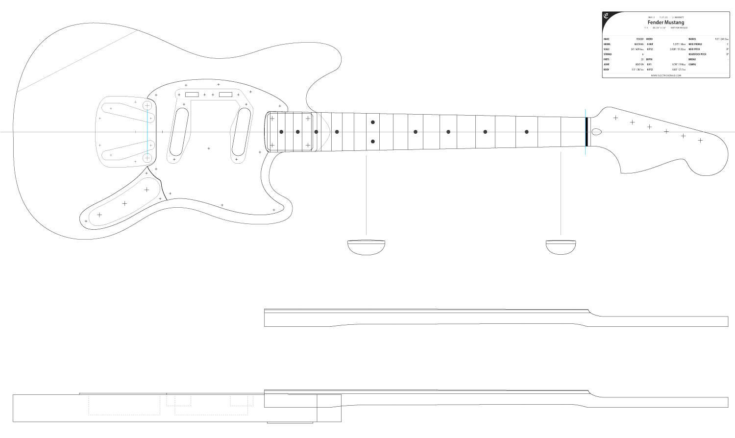 Guitar DXF Fender Mustang