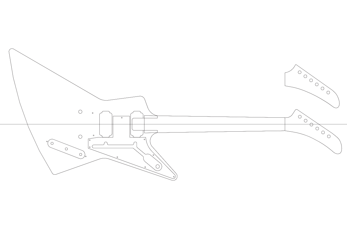 Gibson Explorer Guitar Templates 7C Electric Herald