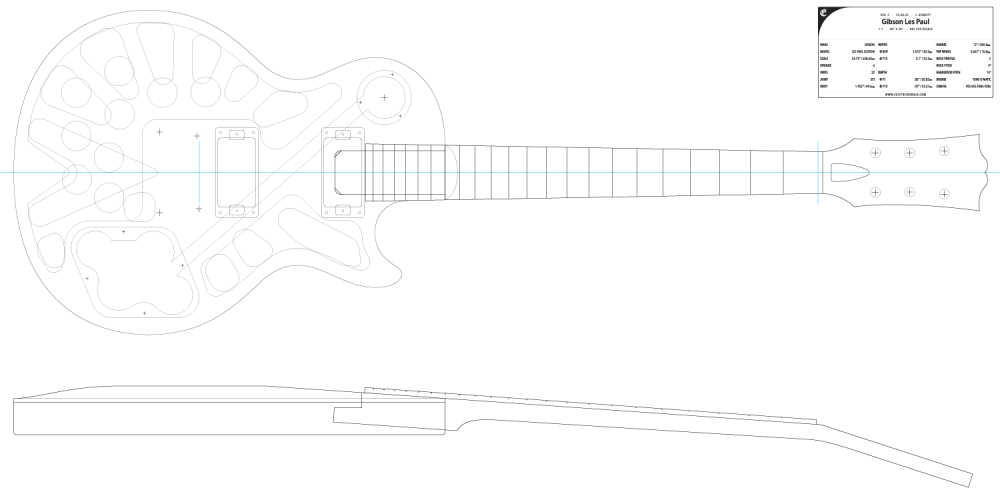Guitar DXF - Gibson Les Paul Custom