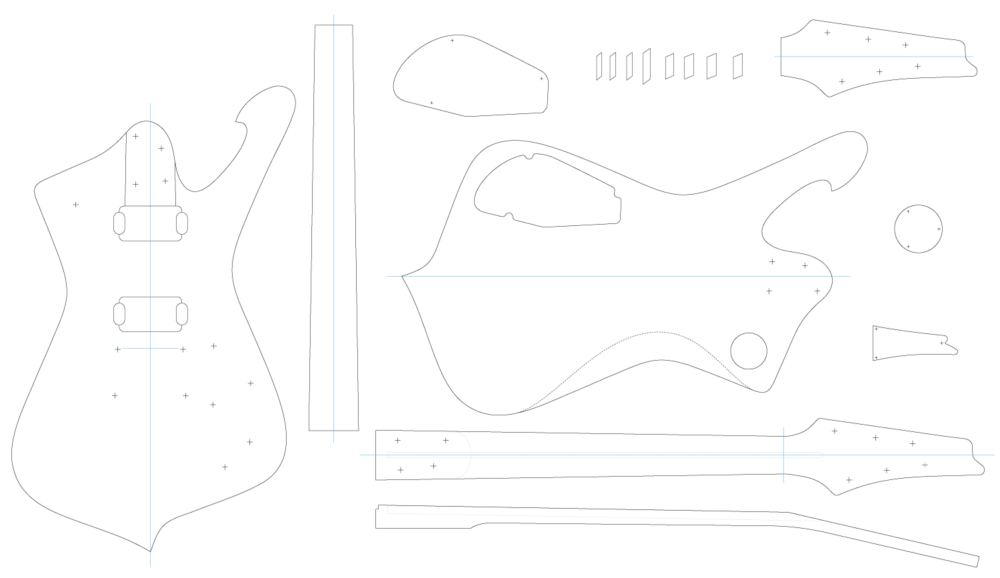 Guitar DXF - Ibanez Iceman (IC520)