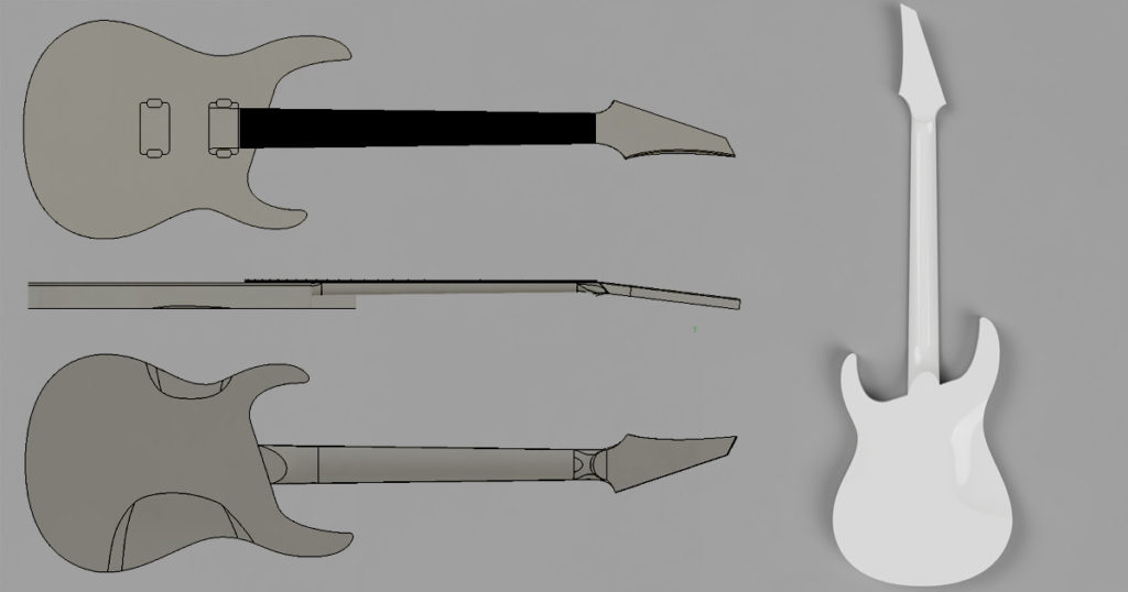 JTBII / Free CAD Files for an Original Guitar Model Electric Herald