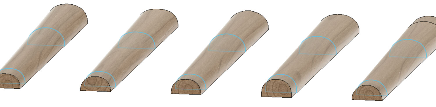 Guitar neck profiles in CAD