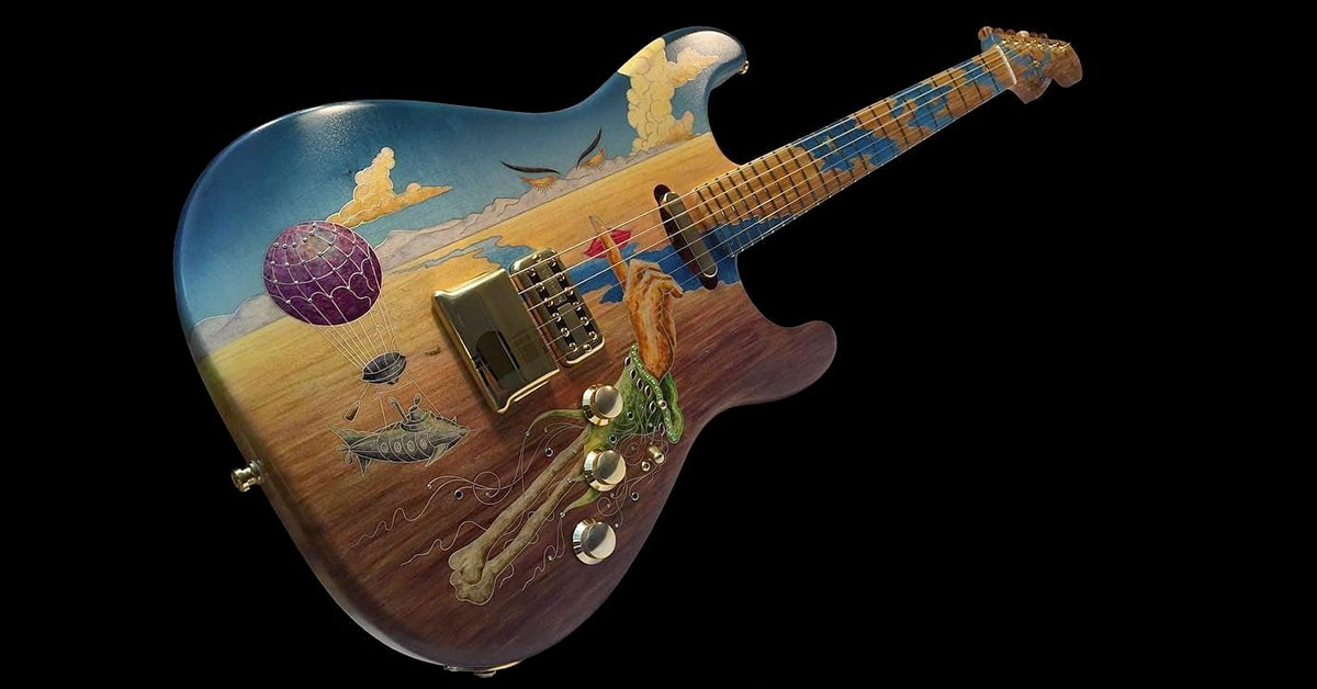 Beautiful multi-material guitar inlays by master luthier Yuriy Shishkov.